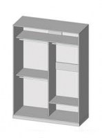 shkaf kupe 2.3 milano 130х60х200/210/220 S-LINE SENAM